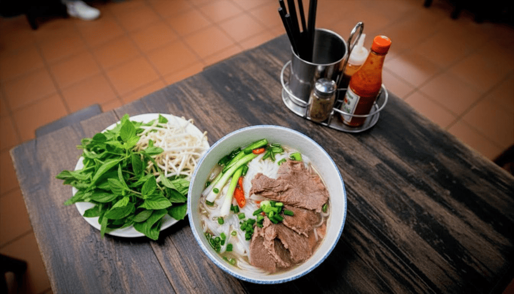 Pho Bat Dan is famous for its meat and noodles, sweet broth from the bones, and no MSG